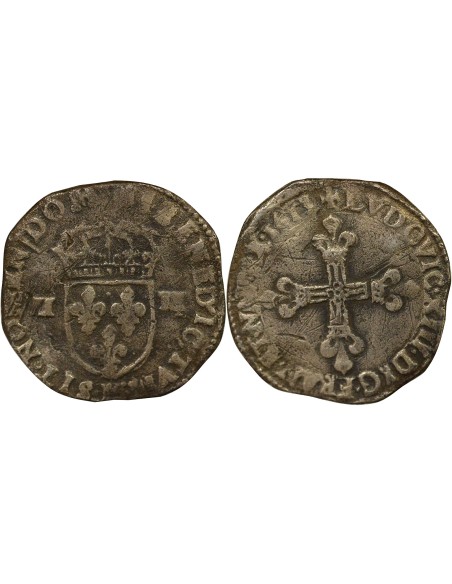 Louis XIII Louis XIII - 1/4 Ecu Argent - 1613 K Bordeaux 1/4 écu Argent 1613 K Bordeaux