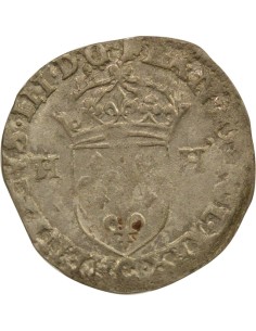 Henri III aux Deux H 1 douzain Billon 1588 C Saint-Lô 2