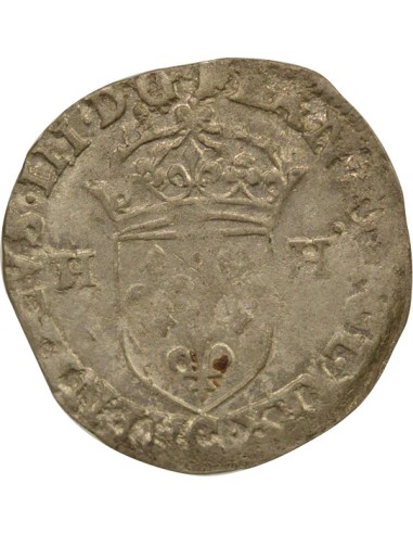 Henri III aux Deux H 1 douzain Billon 1588 C Saint-Lô