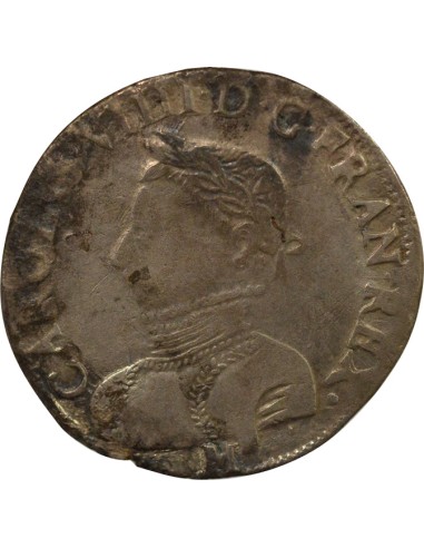 Charles IX 2e Type 1 teston Argent 1567 M Toulouse