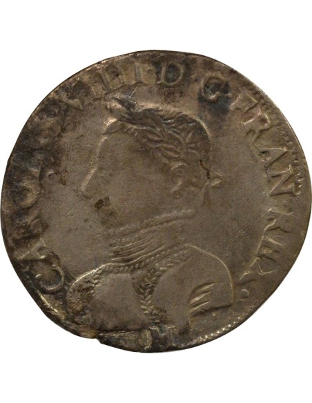 Charles IX 2e Type 1 teston Argent 1567 M Toulouse