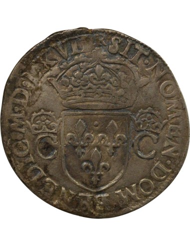 Charles IX 2e Type 1 teston Argent 1567 M Toulouse