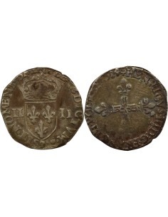 Henri III Henri III - 1/4 Ecu Argent - 1584 9 Rennes 1/4 écu Argent 1584 9 Rennes