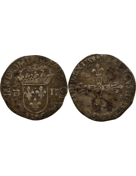 Henri III Henri III - 1/4 Ecu Argent - 1588 9 Rennes 1/4 écu Argent 1588 9 Rennes