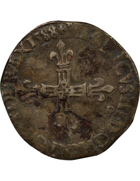 Henri III Henri III - 1/4 Ecu Argent - 1588 9 Rennes 1/4 écu Argent 1588 9 Rennes