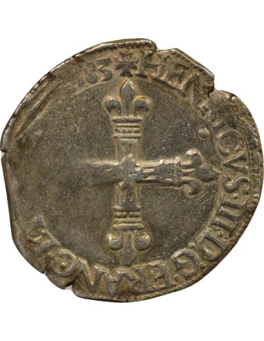 Henri III Henri III - 1/4 Ecu Argent - 1583 T Nantes 1/4 écu Argent 1583 T Nantes