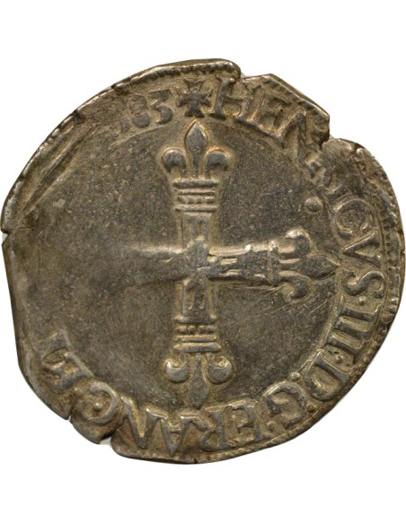 Henri III Henri III - 1/4 Ecu Argent - 1583 T Nantes 1/4 écu Argent 1583 T Nantes