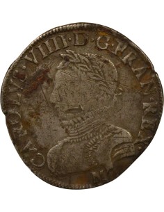 Charles IX 2e Type 1 teston Argent 1566 M Toulouse 2