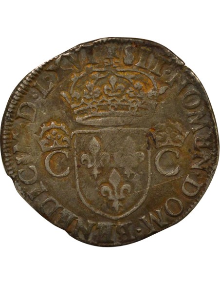 Charles IX 2e Type 1 teston Argent 1566 M Toulouse