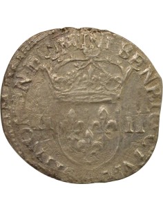 Henri III Henri III - 1/4 Ecu Argent - 1589 H La Rochelle 1/4 écu Argent 1589 H La Rochelle 2