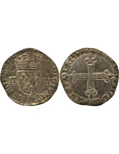 Henri III Henri III - 1/4 Ecu Argent - 1589 L Bayonne 1/4 écu Argent 1589 L Bayonne