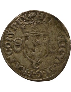 Henri II aux Croissants 1 douzain Billon 1550 C Saint-Lô 2