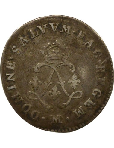 Louis XIV aux Deux L 4 sols Argent 1692 M Toulouse