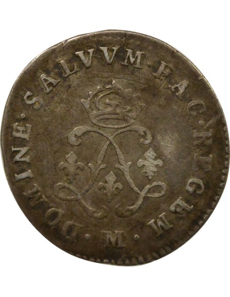Louis XIV aux Deux L 4 sols Argent 1692 M Toulouse