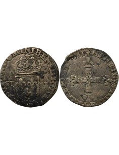 Henri III Henri III - 1/4 Ecu Argent - 1583 L Bayonne 1/4 écu Argent 1583 L Bayonne