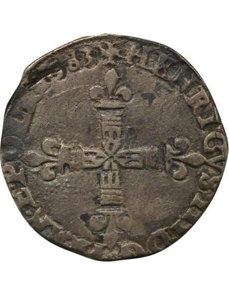 Henri III Henri III - 1/4 Ecu Argent - 1583 L Bayonne 1/4 écu Argent 1583 L Bayonne