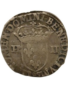Charles X Cardinal de Bourbon Henri IV - 1/4 Ecu Argent 2