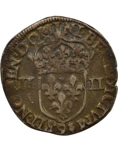 Roi de Navarre et de France Croix Feuillue 1/4 écu Argent 1607 9 Rennes