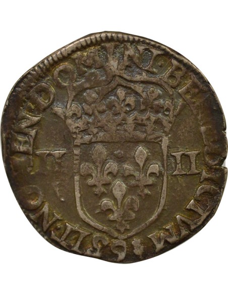 Roi de Navarre et de France Croix Feuillue 1/4 écu Argent 1607 9 Rennes