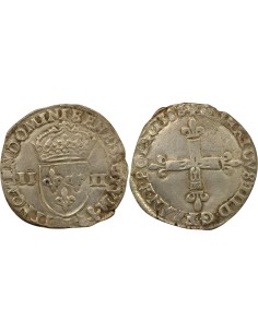 Henri III Henri III - 1/4 Ecu Argent - 1588/7 L Bayonne 1/4 écu Argent 1588/7 L Bayonne