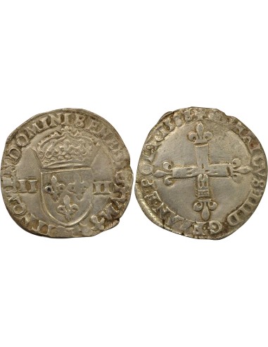 Henri III Henri III - 1/4 Ecu Argent - 1588/7 L Bayonne 1/4 écu Argent 1588/7 L Bayonne