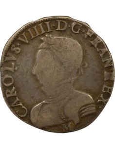 Charles IX 2e Type 1 teston Argent 1565 M Toulouse 2