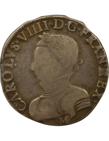 Charles IX 2e Type 1 teston Argent 1565 M Toulouse