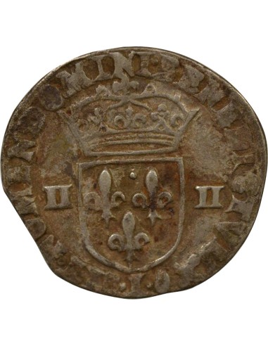 Roi de Navarre et de France Croix Feuillue 1/4 écu Argent 1609 L Bayonne
