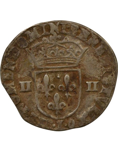 Roi de Navarre et de France Croix Feuillue 1/4 écu Argent 1609 L Bayonne
