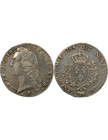 Louis XV au Bandeau 1 écu Argent 1764 Pau