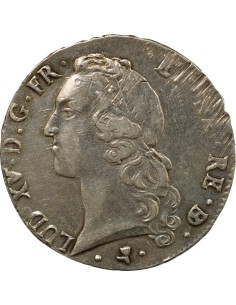 Louis XV au Bandeau 1 écu Argent 1764 Pau 2