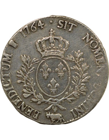 Louis XV au Bandeau 1 écu Argent 1764 Pau