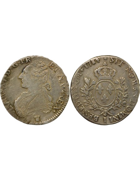 Louis XVI au Buste Habillé 1 écu Argent 1784 I Limoges
