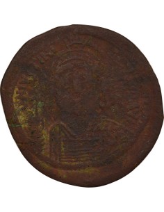 Empire Byzantin Justinien Ier 2e Type 1 follis Cuivre An 16 (542-543) Constantinople 2