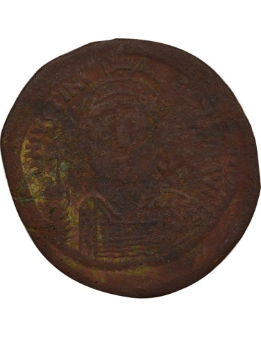 Empire Byzantin Justinien Ier 2e Type 1 follis Cuivre An 16 (542-543) Constantinople