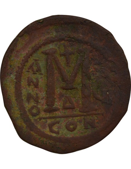 Empire Byzantin Justinien Ier 2e Type 1 follis Cuivre An 16 (542-543) Constantinople