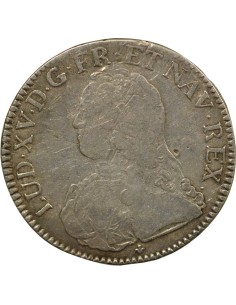 Louis XV au Buste Habillé 1 écu Argent 1726 K Bordeaux 2