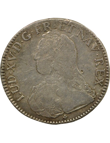 Louis XV au Buste Habillé 1 écu Argent 1726 K Bordeaux