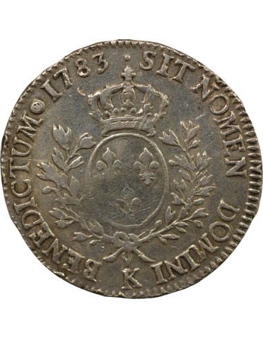 Louis XVI au Buste Habillé 1 écu Argent 1783 K Bordeaux