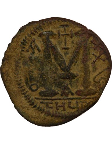 Empire Byzantin Justinien Ier Classe D 1 follis Cuivre An 26 (552-553) Antioche