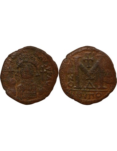Empire Byzantin Justinien Ier Classe A 1 follis Cuivre An 13 (539-540) Antioche