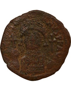 Empire Byzantin Justinien Ier Classe A 1 follis Cuivre An 13 (539-540) Antioche 2