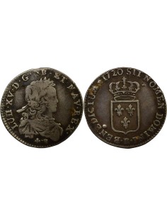 Louis XV Ecu de France 1/6 écu Argent 1720 R Orléans