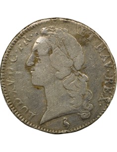 Louis XV au Bandeau 1 écu Argent 1759 A - Paris 2