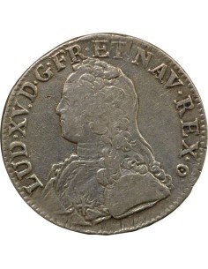 Louis XV au Buste Habillé 1 écu Argent 1732 E Tours 2