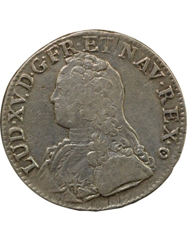 Louis XV au Buste Habillé 1 écu Argent 1732 E Tours