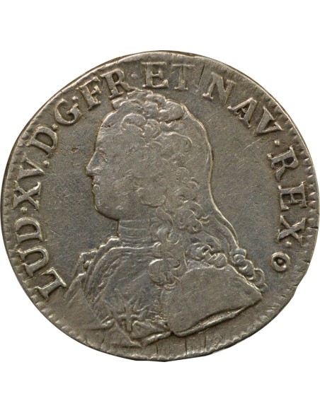 Louis XV au Buste Habillé 1 écu Argent 1732 E Tours