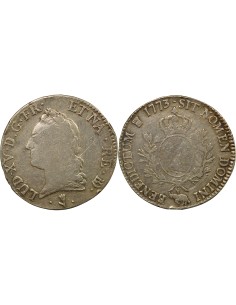 Louis XV à la Vieille Tête 1 écu Argent 1773 Pau