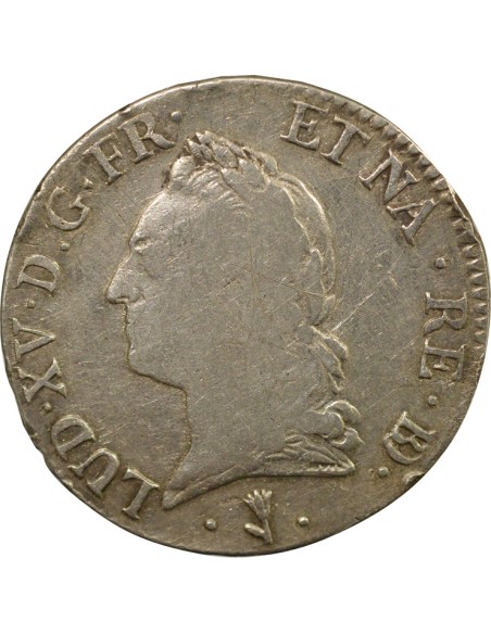 Louis XV à la Vieille Tête 1 écu Argent 1773 Pau