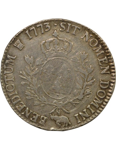 Louis XV à la Vieille Tête 1 écu Argent 1773 Pau